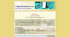 Desktop Screenshot of fridgeandfanrentals.com