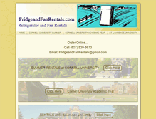 Tablet Screenshot of fridgeandfanrentals.com